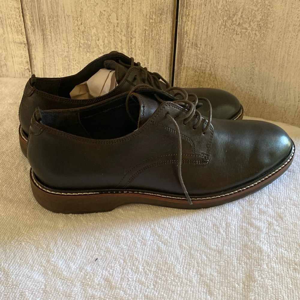 Cole Haan Grand 360 Men 8 m Dark Brow Oxford Plain Toe Morris Oxford dress Shoes